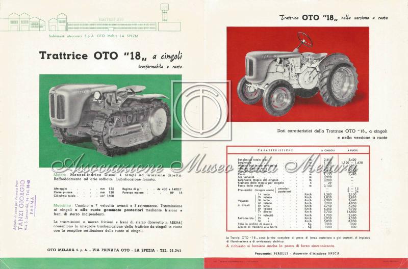 Trattrice OTO C18 a cingoli - Scheda prodotto