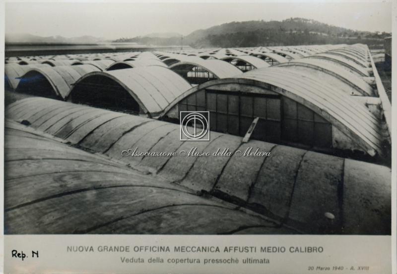 Rep N - Nuova grande officina meccanica affusti medio calibro (Veduta della copertura pressoché ultimata)
