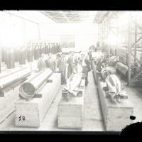 Visita al reparto montaggio dello stabilimento Whitehead di Fiume